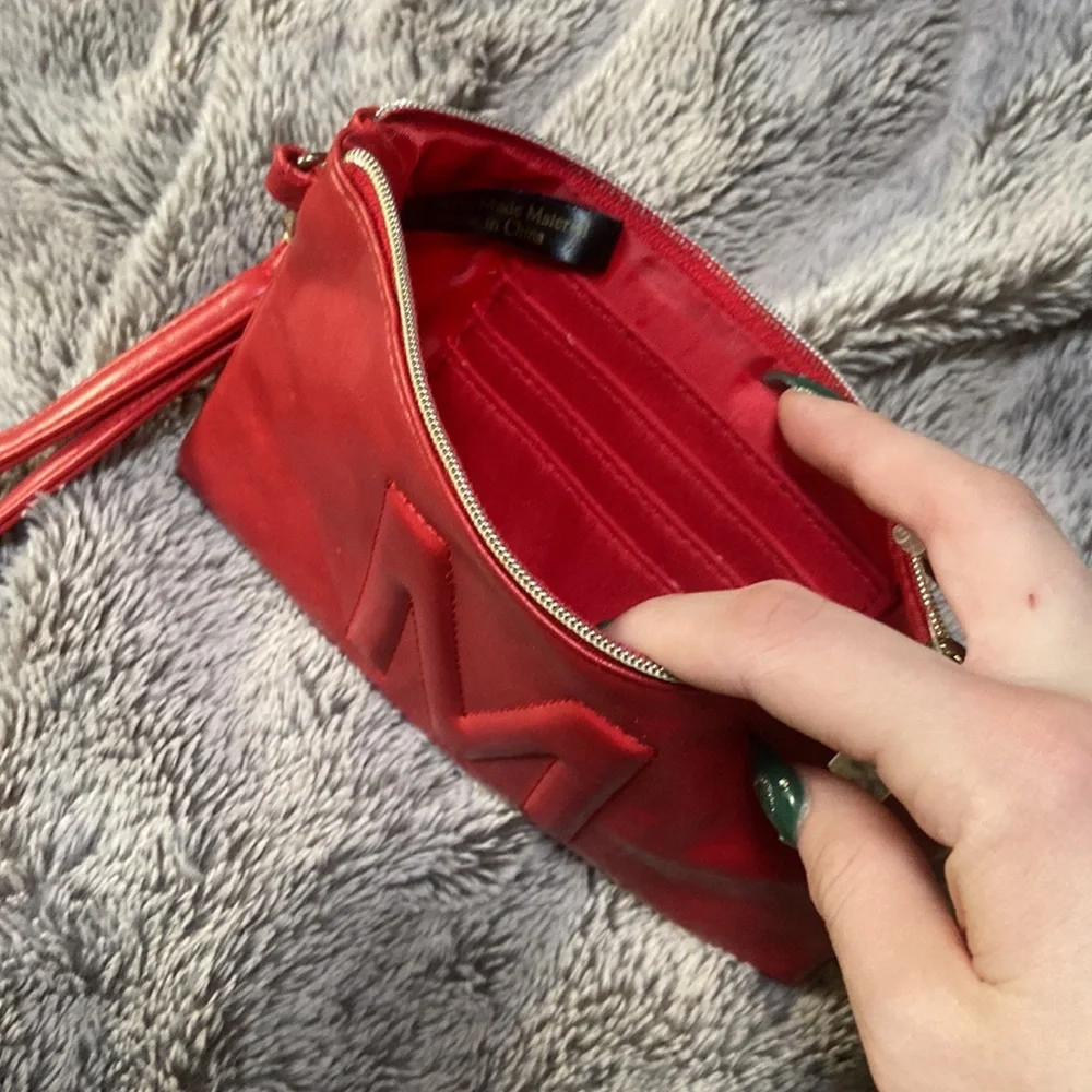 M Red Clutch Wallet Wristlet